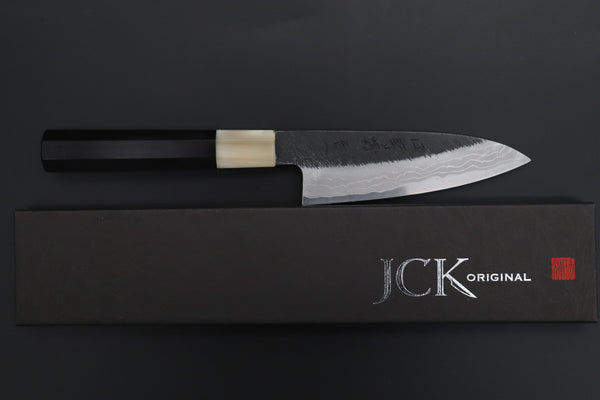 Mutsumi Hinoura Wa Petty Mutsumi Hinoura White Steel No.1 Kurouchi Damascus Series "White Storm" MWS-1 Wa Petty 125mm (4.9 Inch)