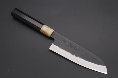 Mutsumi Hinoura Wa Santoku Mutsumi Hinoura White Steel No.1 Kurouchi Series MW1-4 Wa Santoku 170mm (6.6 Inch)