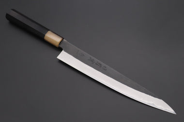Mutsumi Hinoura Wa Sujihiki Mutsumi Hinoura White Steel No.1 Kurouchi Series MW1-9 Wa Sujihiki 240mm (9.4 Inch)