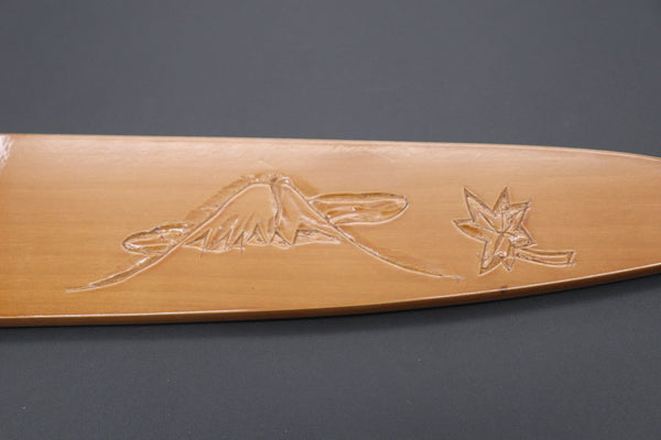 Others Accessories Custom Handmade Carved Wooden Saya for Gyuto 210mm (Mt. Fuji, WS-210-1)