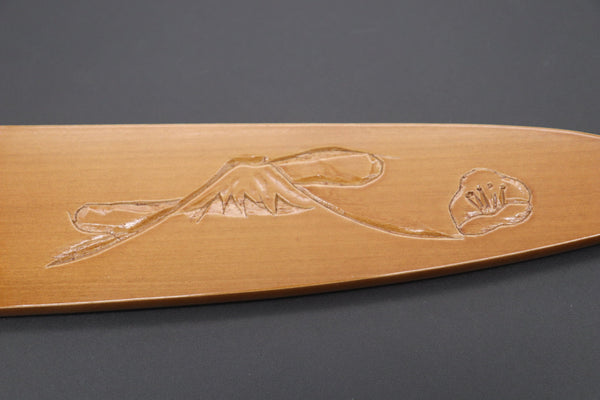 Others Accessories Custom Handmade Carved Wooden Saya for Gyuto 210mm (Mt. Fuji, WS-210-3)