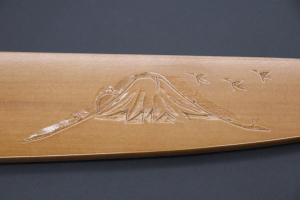 Others Accessories Custom Handmade Carved Wooden Saya for Gyuto 210mm (Mt. Fuji, WS-210-4)