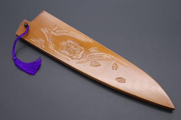 Others Accessories Custom Handmade Carved Wooden Saya for Gyuto 210mm (SAKURA, WS-210-11)