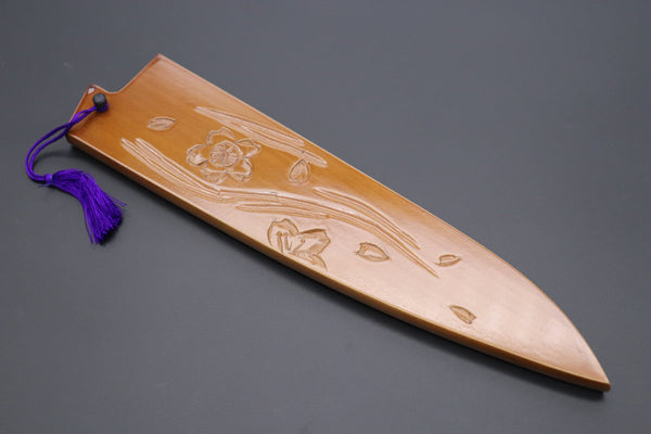 Others Accessories Custom Handmade Carved Wooden Saya for Gyuto 210mm (SAKURA, WS-210-12)