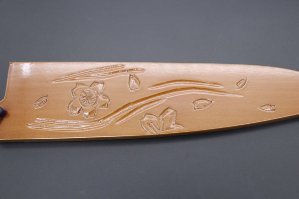 Others Accessories Custom Handmade Carved Wooden Saya for Gyuto 210mm (SAKURA, WS-210-12)