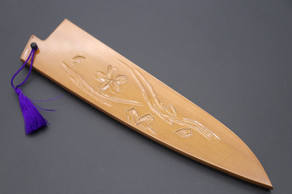 Others Accessories Custom Handmade Carved Wooden Saya for Gyuto 210mm (SAKURA, WS-210-6)