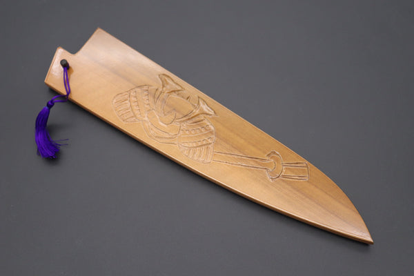 Others Accessories Custom Handmade Carved Wooden Saya for Gyuto 240mm (Kabuto, WS-240-6)