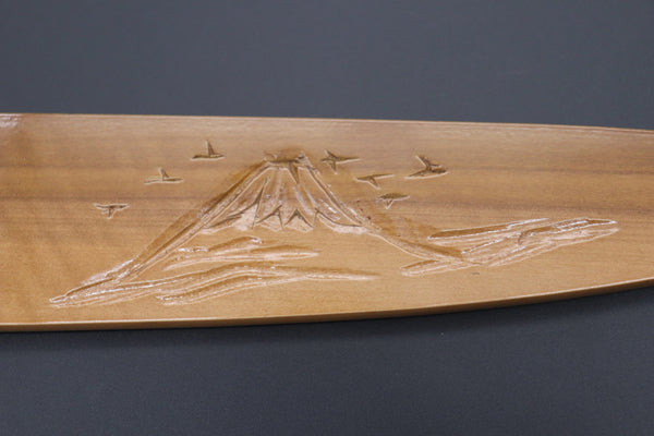 Others Accessories Custom Handmade Carved Wooden Saya for Gyuto 240mm (Mt. Fuji, WS-240-2)