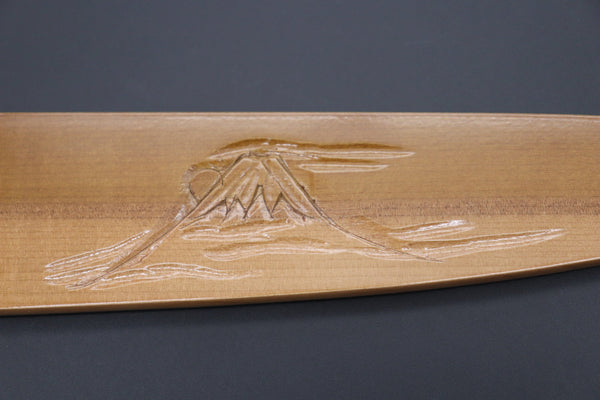 Others Accessories Custom Handmade Carved Wooden Saya for Gyuto 240mm (Mt. Fuji, WS-240-4)