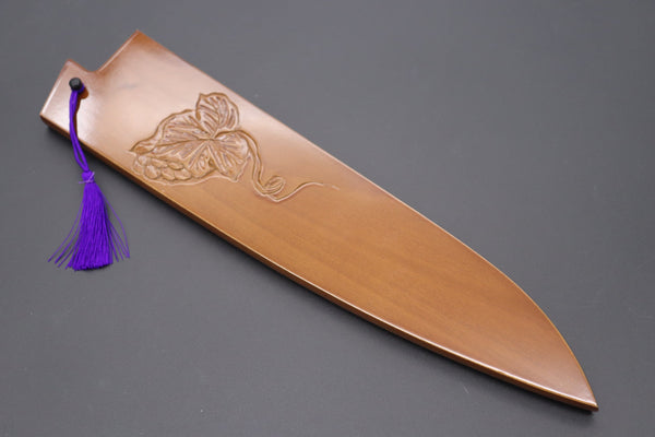Others Accessories Custom Handmade Carved Wooden Saya for Gyuto 240mm (Sakura, WS-240-11)