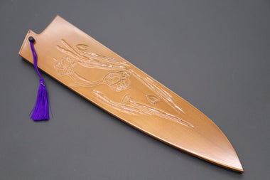 Others Accessories Custom Handmade Carved Wooden Saya for Gyuto 240mm (Sakura, WS-240-12)