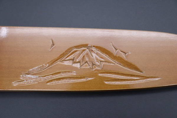 Others Accessories Custom Handmade Carved Wooden Saya for Santoku (Mt.Fuji, WS-三徳-4)