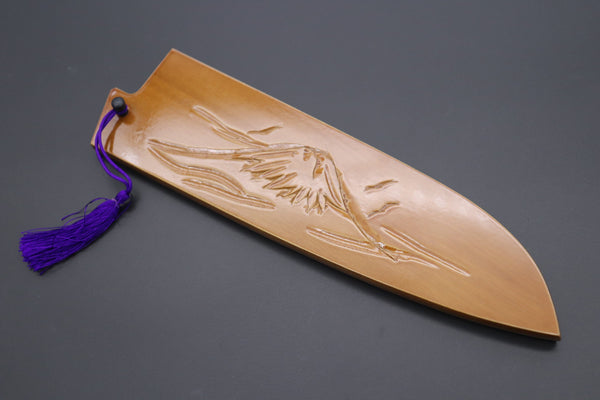 Others Accessories Custom Handmade Carved Wooden Saya for Santoku (Mt.Fuji, WS-三徳-5)