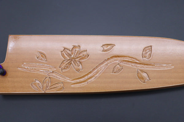 Others Accessories Custom Handmade Carved Wooden Saya for Santoku (SAKURA, WS-三徳-6)