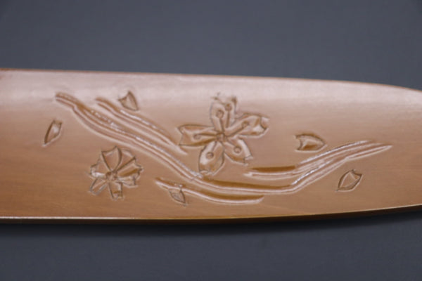 Others Accessories Custom Handmade Carved Wooden Saya for Santoku (SAKURA, WS-三徳-7)