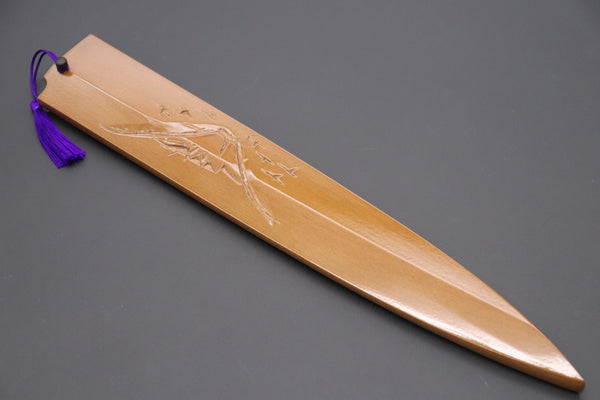 Others Accessories Custom Handmade Carved Wooden Saya for Yanagiba 270mm (Mt.Fuji, WS-Y270-2)