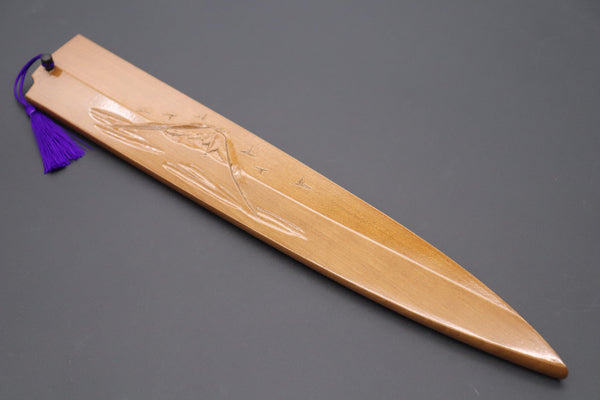 Others Accessories Custom Handmade Carved Wooden Saya for Yanagiba 270mm (Mt.Fuji, WS-Y270-3)