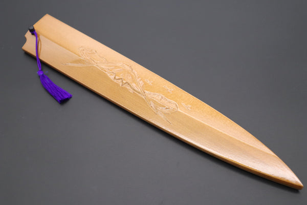 Others Accessories Custom Handmade Carved Wooden Saya for Yanagiba 270mm (Mt.Fuji, WS-Y270-9)