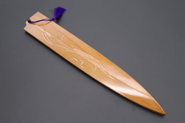 Others Accessories Custom Handmade Carved Wooden Saya for Yanagiba 270mm (Sakura, WS-Y270-4)