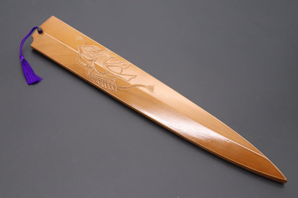 Others Accessories Custom Handmade Carved Wooden Saya for Yanagiba 300mm (KABUTO, WS-Y300-5)