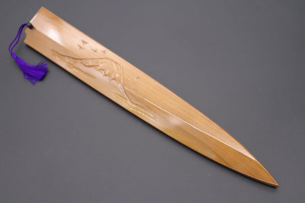 Others Accessories Custom Handmade Carved Wooden Saya for Yanagiba 300mm (Mt.Fuji, WS-Y300-1)
