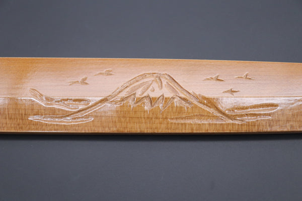 Others Accessories Custom Handmade Carved Wooden Saya for Yanagiba 300mm (Mt.Fuji, WS-Y300-11)