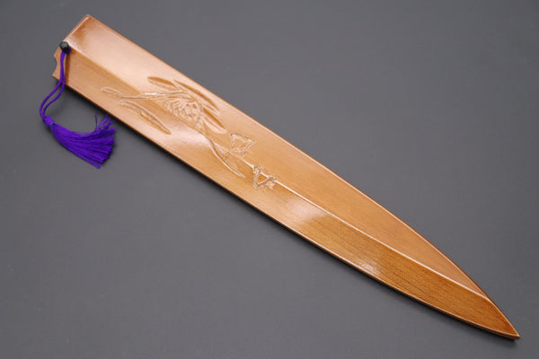 Others Accessories Custom Handmade Carved Wooden Saya for Yanagiba 300mm (Mt.Fuji, WS-Y300-4)
