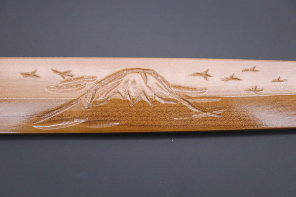 Others Accessories Custom Handmade Carved Wooden Saya for Yanagiba 300mm (Mt.Fuji, WS-Y300-9)