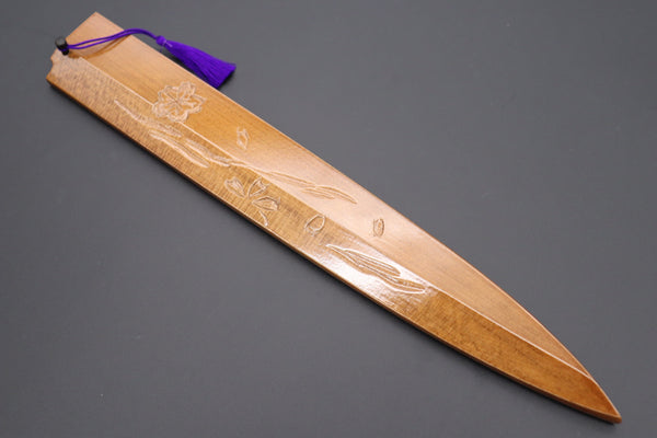 Others Accessories Custom Handmade Carved Wooden Saya for Yanagiba 300mm (Sakura, WS-Y300-6)