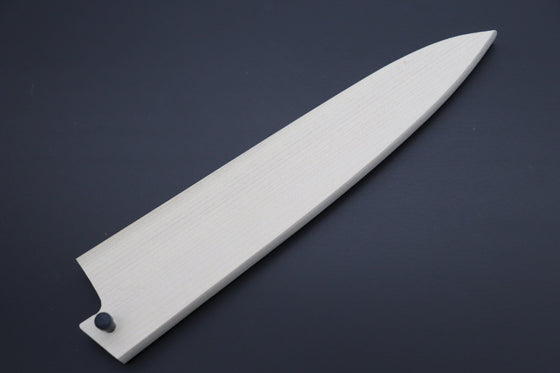 Masamoto Chef Knife Sheath 9.5 (240mm) Japanese Gyuto Saya with Pin, Wooden Kitchen Knife Protect Cover, Japanese Natural Magnolia Wood, Made in