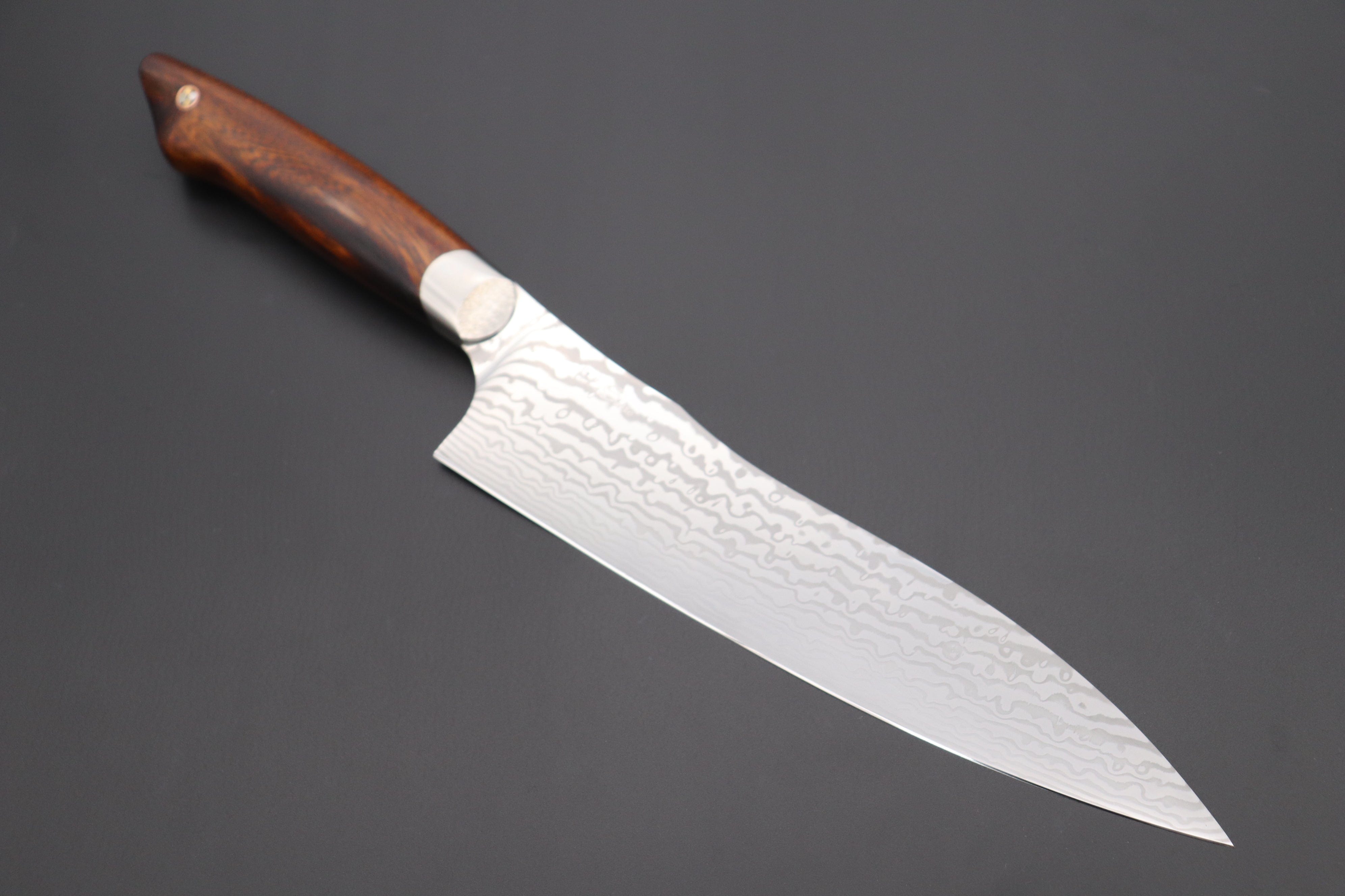 Custom Knife Maker Saito Hiroshi Custom Core-Less Damascus Gyuto Knife