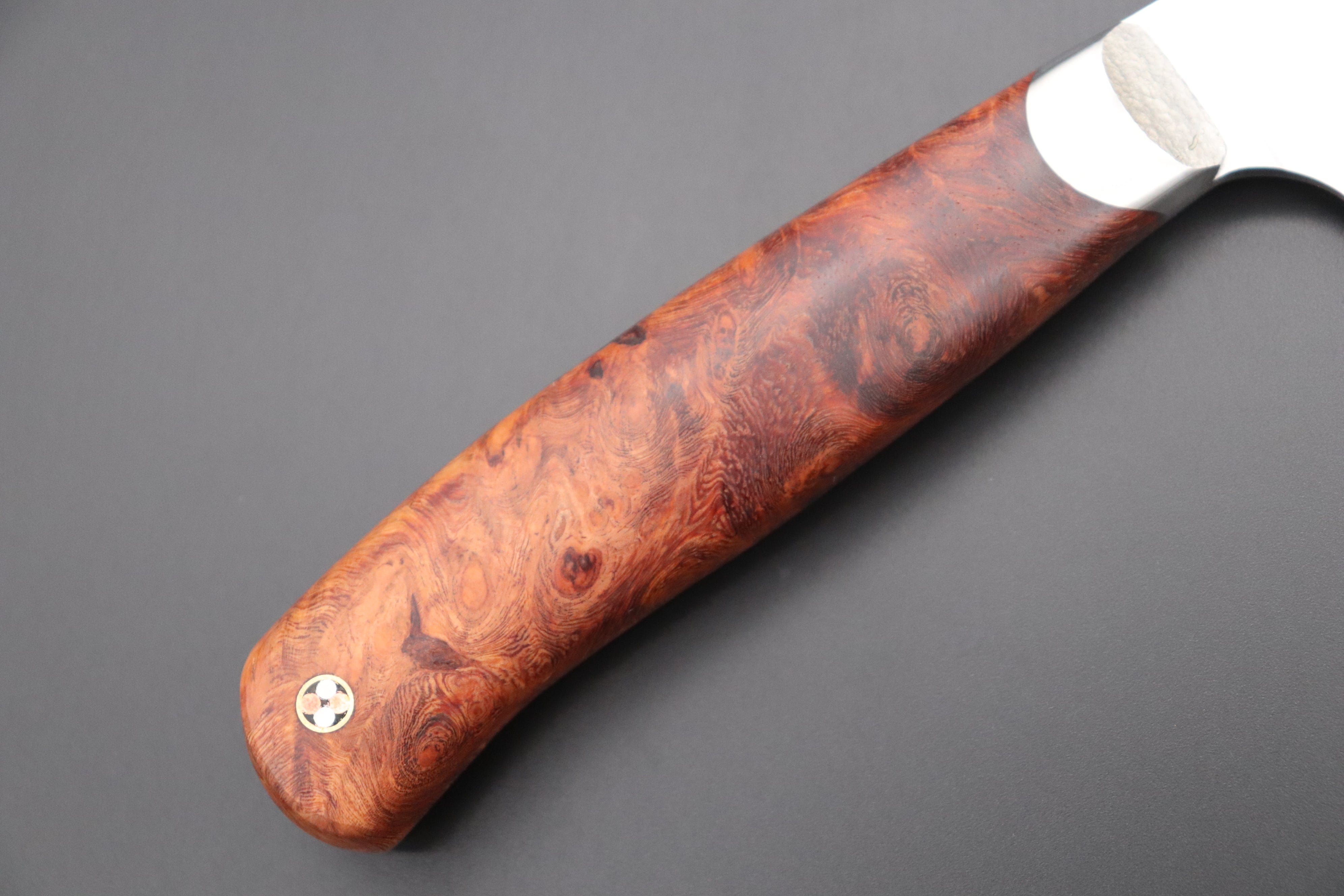 Custom Knife Maker Saito Hiroshi VG-10 Gyuto Quince Burl Wood Handle