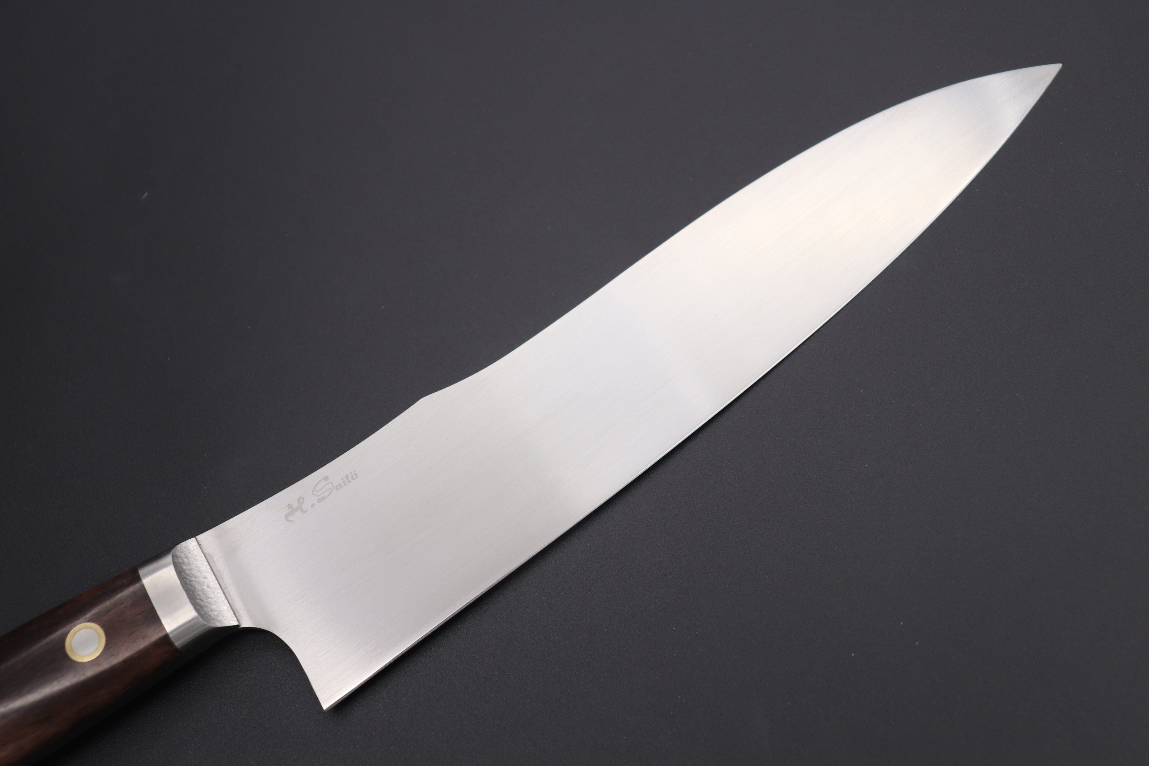 Custom Knife Maker Saito Hiroshi Custom Core-Less Damascus Gyuto Knife