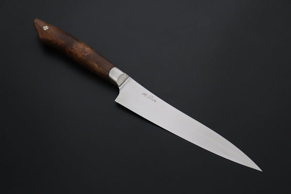 Others Petty Master Hiroshi Saito SH-10 Custom Sweden Stainless Steel (Mono-Steel) Petty 155mm (6.1 inch, Teak Wood Handle)