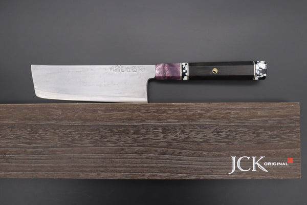 Shirou-Kunimitsu Nakiri Shirou-Kunimitsu TAMAHAGANE “JEWEL STEEL” Series SKTJ-25 Nakiri 165mm (6.4 Inch)