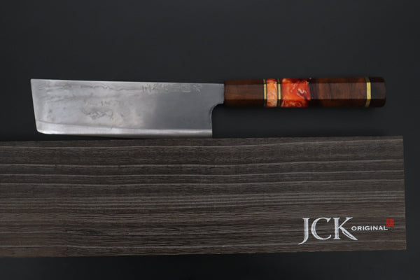 Shirou-Kunimitsu Nakiri Shirou-Kunimitsu TAMAHAGANE “JEWEL STEEL” Series SKTJ-30 Nakiri 165mm (6.4 Inch)