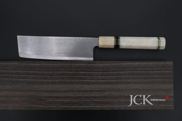 Shirou-Kunimitsu Nakiri Shirou-Kunimitsu TAMAHAGANE “JEWEL STEEL” Series SKTJ-31 Nakiri 165mm (6.4 Inch)
