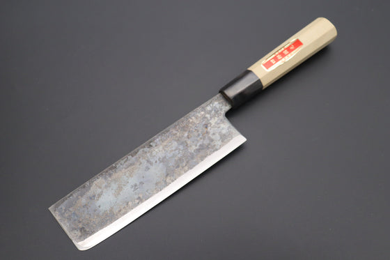 Shirou-Kunimitsu Nakiri Shirou-Kunimitsu White Steel No.2 Kurouchi Series SK-3 Nakiri 165mm (6.4 Inch)