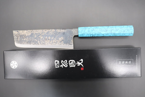 Shirou-Kunimitsu Nakiri Shirou-Kunimitsu White Steel No.2 Kurouchi Series Special Edition SK-3SP49 Nakiri 165mm (6.4 Inch)
