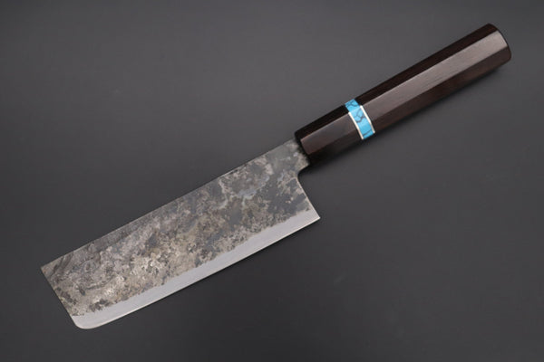 Shirou-Kunimitsu Nakiri Shirou-Kunimitsu White Steel No.2 Kurouchi Series Special Edition SK-3SP52 Nakiri 165mm (6.4 Inch)