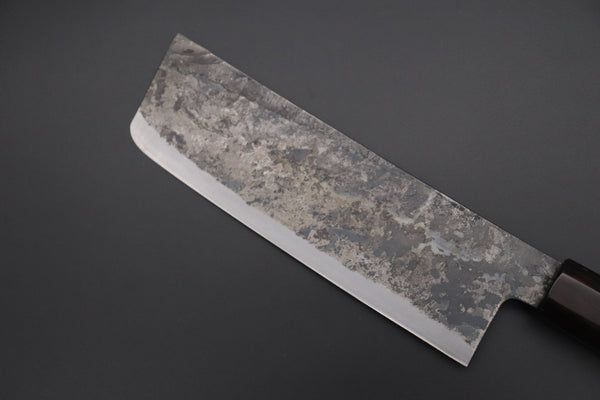 Shirou-Kunimitsu Nakiri Shirou-Kunimitsu White Steel No.2 Kurouchi Series Special Edition SK-3SP52 Nakiri 165mm (6.4 Inch)