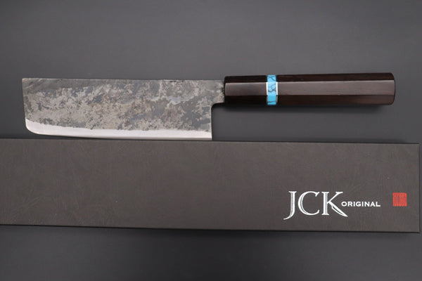 Shirou-Kunimitsu Nakiri Shirou-Kunimitsu White Steel No.2 Kurouchi Series Special Edition SK-3SP52 Nakiri 165mm (6.4 Inch)