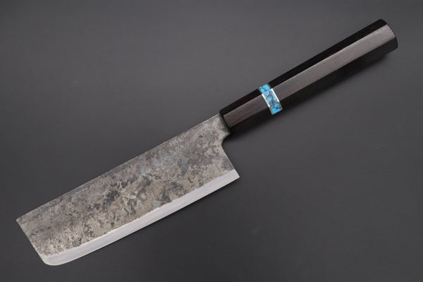 Shirou-Kunimitsu Nakiri Shirou-Kunimitsu White Steel No.2 Kurouchi Series Special Edition SK-3SP53 Nakiri 165mm (6.4 Inch)