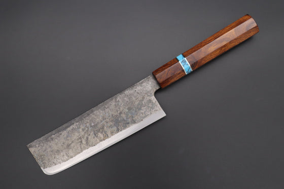 Shirou-Kunimitsu Nakiri Shirou-Kunimitsu White Steel No.2 Kurouchi Series Special Edition SK-3SP54 Nakiri 165mm (6.4 Inch)