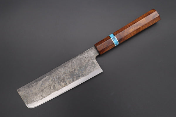 Shirou-Kunimitsu Nakiri Shirou-Kunimitsu White Steel No.2 Kurouchi Series Special Edition SK-3SP54 Nakiri 165mm (6.4 Inch)