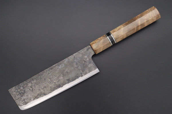 Shirou-Kunimitsu Nakiri Shirou-Kunimitsu White Steel No.2 Kurouchi Series Special Edition SK-3SP55 Nakiri 165mm (6.4 Inch)