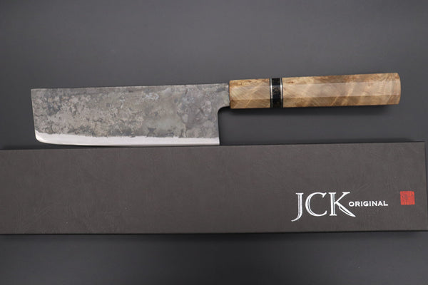 Shirou-Kunimitsu Nakiri Shirou-Kunimitsu White Steel No.2 Kurouchi Series Special Edition SK-3SP55 Nakiri 165mm (6.4 Inch)