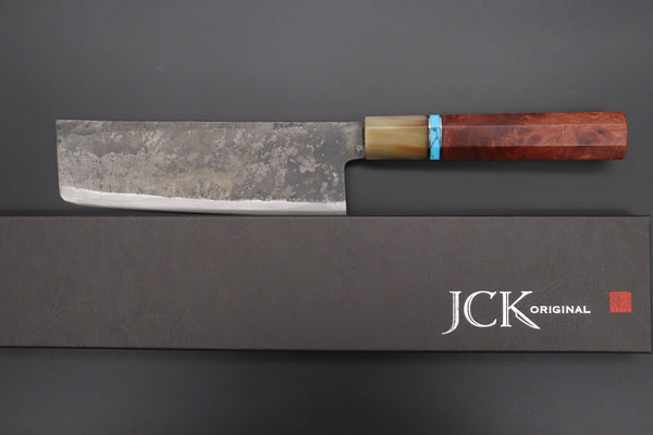 Shirou-Kunimitsu Nakiri Shirou-Kunimitsu White Steel No.2 Kurouchi Series Special Edition SK-3SP56 Nakiri 165mm (6.4 Inch)