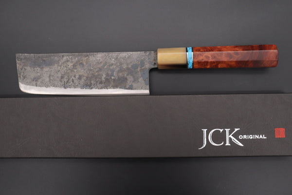 Shirou-Kunimitsu Nakiri Shirou-Kunimitsu White Steel No.2 Kurouchi Series Special Edition SK-3SP57 Nakiri 165mm (6.4 Inch)