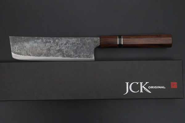 Shirou-Kunimitsu Nakiri Shirou-Kunimitsu White Steel No.2 Kurouchi Series Special Edition SK-3SP63 Nakiri 165mm (6.4 Inch)